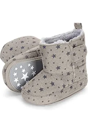 Sterntaler Dziewczęce buty dziecięce w gwiazdki, jasnoszare, 16 UE