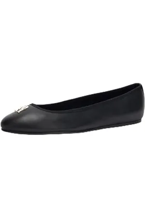 Tommy Hilfiger TH skórzana balerina damska, czarna, 36 EU, , 36 EU