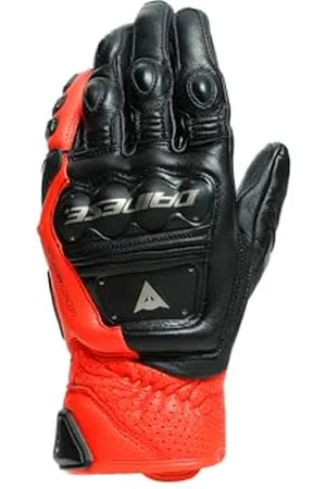Dainese Męskie rękawice 4 4-suwowe 2, czarne/czerwone Fluo, M, , M