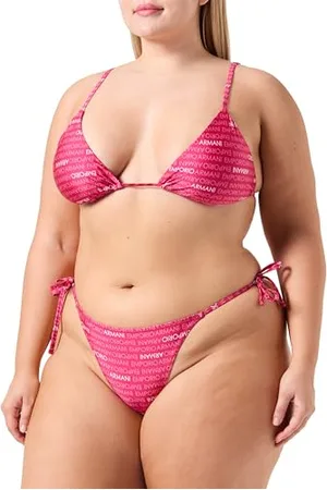 Emporio Armani Trójkąt i sznurek brazylijskie logo zestaw bikini, , S
