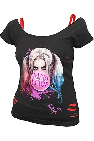 DC Comics Originals Harley Quinn - Mad Love - 2 w 1 czerwona podarta góra czarna, , XXL