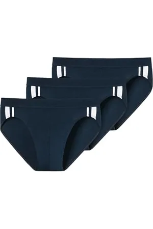 Schiesser Herren 3 PACK Slip Softbund und Streifen Bio Baumwolle - 95/5 Organic