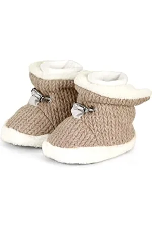 Sterntaler Dziewczęce buty niemowlęce o wyglądzie dzianiny, beżowe, 16 EU