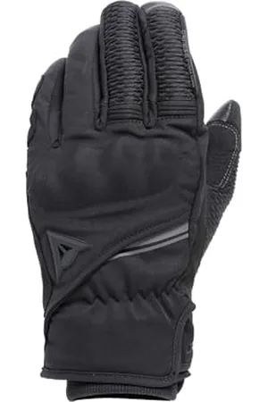 Dainese Trento D-Dry Męskie zimowe rękawice motocyklowe, wodoodporne, z ochraniaczami na kostki, czarne/czarne, XS, Czarny/Czarny