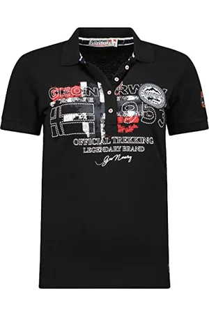 Geographical Norway Kerry Lady - Damska bawełniana koszulka polo kołnierzyk - regularny krój z krótkim rękawem - Klasyczna damska oddychająca koszulka polo, , XL