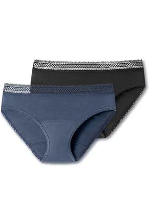 Schiesser Damen 2 Pack Menstruationswäsche/Periodenslip auslaufsicher - Secret Care