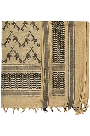 Mil-tec Shemagh Neckerchief karabiny 110 x 110 cm, Coyote/Czarny, rozmiar uniwersalny