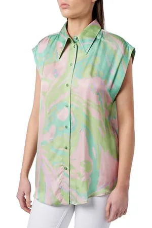 Pinko CABIRI Koszula Satin Drukowanie Splash, , 38
