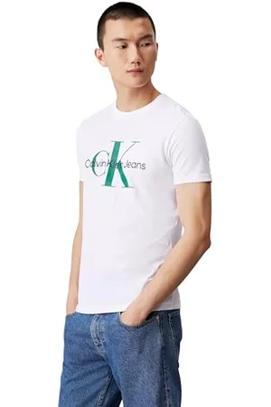 Calvin Klein Jeans Męska koszulka z krótkim rękawem i okrągłym dekoltem, , XXL