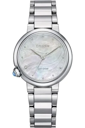 Citizen Damski analogowy zegarek Eco-Drive z bransoletką ze stali nierdzewnej, , Einheitsgröße, Klasyczny