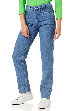 Litao-Case Damskie klasyczne proste spodnie jeansowe Hw a June, , 24W / 32L