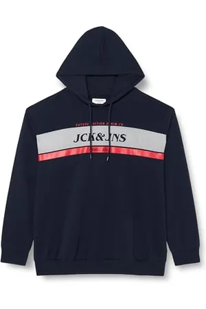 JACK & JONES Bestseller A/S Męska bluza z kapturem Jjalex Sweat Hood Pls, , 5XL duże rozmiary