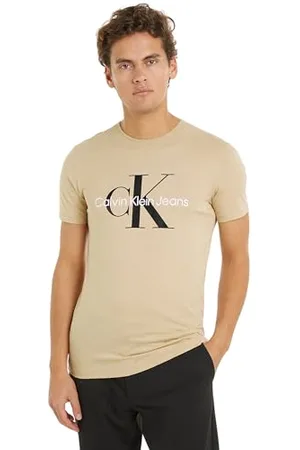 Calvin Klein Jeans Męska koszulka z krótkim rękawem i okrągłym dekoltem, , 5XL