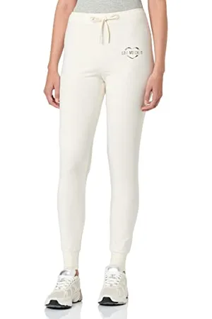 Moschino Damskie spodnie Slim Fit Jog with Brand Heart Olographic Print Casual Pants, , 40