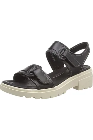 Clarks Damskie sandały Coast Daisy z czarnej skóry, rozmiar 39, , 39 eu