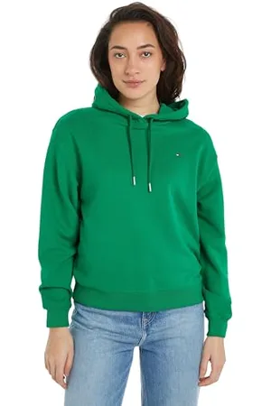 Tommy Hilfiger Damska bluza z kapturem z flagą na piersi, , XS