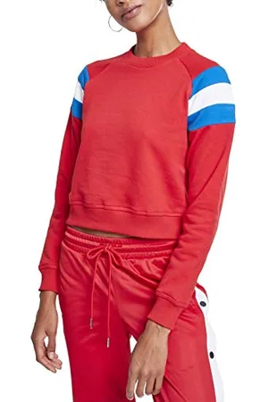 Urban classics Damska bluza damska Sleeve Stripe Crew, , 4XL duże rozmiary