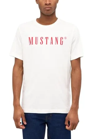 Mustang Męski T-shirt Austin - Regular Fit S-3XL biały czarny zielony beżowy czerwony szary bawełna, , 5XL Duże rozmiary