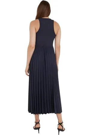 Tommy Hilfiger Damska plisowana sukienka MIDI NS Desert Sky XXS, , XXS