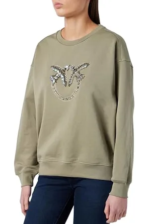 Pinko Nelly Bluza Logo Birds Haft + Szpilki, , XXS