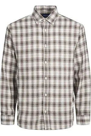 JACK & JONES Bestseller A/S Męska koszulka polo Jorgracia Parker Check Shirt Ls Sn, , S