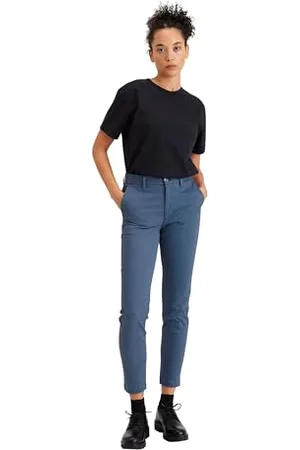 Dockers Weekend chinosy damskie typu chino skinny, styl vintage, indygo, 28, wysokie, , 28 Wysoki