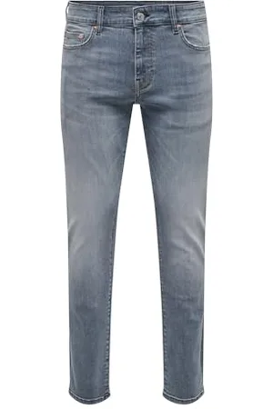 Only & Sons Męskie dżinsy Slim Fit ONSLOOM Slim Blue Grey 4064 Jeans NOOS, , 32W / 32L