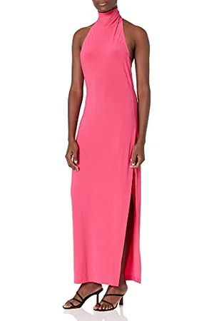 Norma Kamali Damska sukienka koktajlowa Turtle Side Slit Gown, , XXS