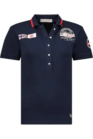 Geographical Norway Karma Lady Polo Damskie Klasyczne - Bawełniane koszulki polo z krótkim rękawem z dekoltem na guziki - Casual Shirt Topy Regular Classic - Wiosna Lato ( S), , S