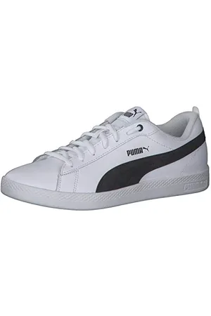 PUMA Kobiety Smash Wns V2 L Sneakersy, WHITE- BLACK, 40.5 EU