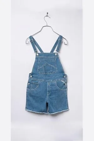 Replay Dziewczęce dżinsy ogrodniczki szorty denim, , 4 Lata
