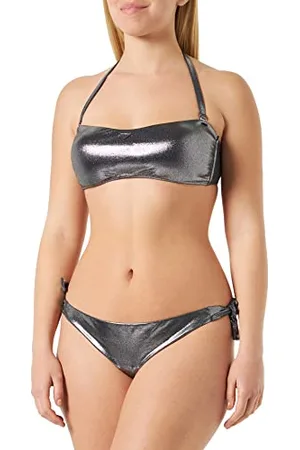 Emporio Armani Damski zestaw bikini brazylijskich w kropki z lycry i kokardką, , M