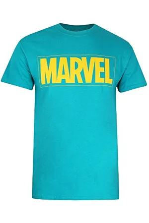 Marvel Męska koszulka z logo tekstowym, , S