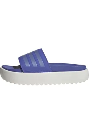 adidas Kobiety Adilette Platform Slides, Cobalt Blue/Blue Spark/Core White, 43 EU
