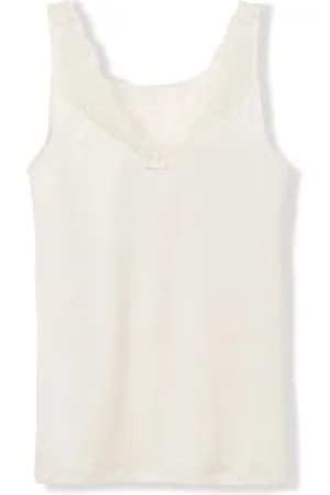 Calida Sensual Secrets Tank Top damski, obszar klatki piersiowej w kształcie litery V z półprzezroczystą koronką, , 40-42