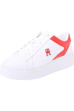Tommy Hilfiger Damskie TH Platform Court Sneaker Cupsole, białe, 7 UK, , 41 EU