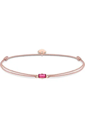 Thomas Sabo Little Secret damska bransoletka, szlif, srebro wysokiej próby 925, 14,00 - 20,00 cm, 750 różowe złoto, srebro wysokiej próby 925, nylon, perła