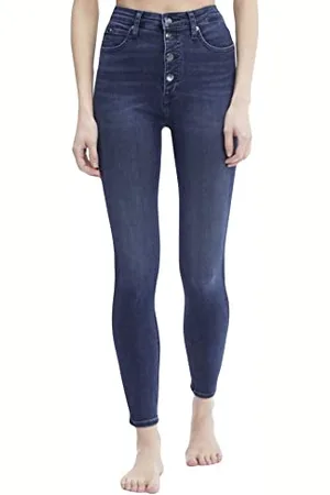 Calvin Klein Damskie dżinsy z wysokim stanem super skinny do kostki, , 24W