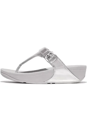 FitFlop Damskie sandały ze skóry metalicznej Lulu, , 40 EU