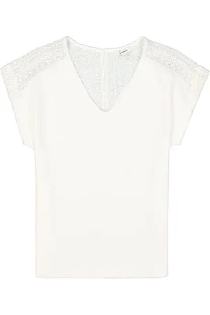 Garcia Koszulka z krótkim rękawem T-Shirt, Whitecap, L Damska, , L