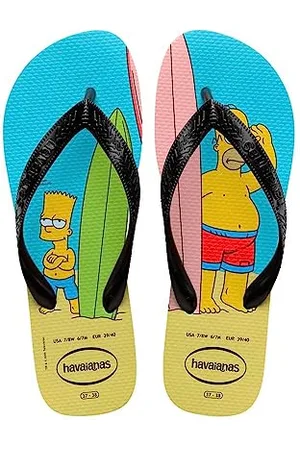 Havaianas Simpsons unisex slippers voor volwassenen | Kleur: Blauw/Zwart | Maat: 5 VK
