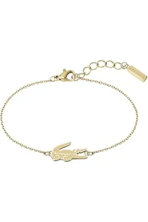 Lacoste Damska bransoletka z kolekcji CROCODILE w kolorze goździkowego złota z urokiem w kształcie krokodyla - 2040048
