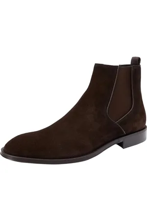 HUGO BOSS Derrek_cheb_sdpi, Chelsea_Boot Mężczyźni, Dark Brown, 43 EU