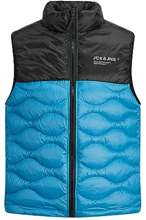 JACK & JONES Męska kamizelka Jjenoah Body Warmer Collar Sn, Turecka płytka/szczegół: czarna blokada, M