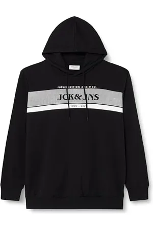 JACK & JONES Bestseller A/S Męska bluza z kapturem Jjalex Sweat Hood Pls, , 4XL duże rozmiary