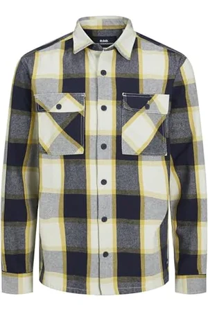 JACK & JONES Męska koszula Rddbrady Check Overshirt L/S Sn na czas wolny, , XL