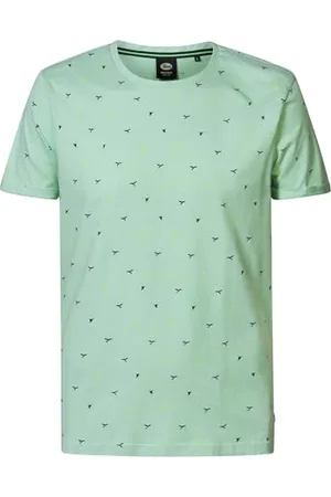 Petrol Industries INDUSTRIES Men T-Shirt SS AOP M-1040-TSR687; Kolor: Pistac; Rozmiar: S, , S