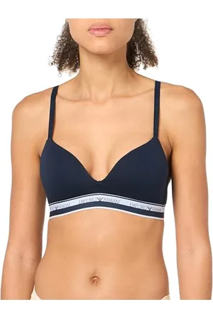 Emporio Armani Biustonosz trójkątny ze stretchu i bawełny z logo, , L