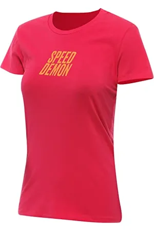 Dainese Szybka koszulka Wmn Speed Demon, luźna bawełniana koszulka z okrągłym dekoltem z logo, damska, jasnoróżowy, XXL, , XXL