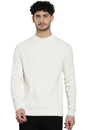 Calvin Klein Jeans Męski sweter Blown Up Ck Mock, , L